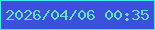 文字の大きさ：2、枠の色：41ece8、背景の色：3b51db、文字の色：61e2c1 無料ブログパーツのブログ時計