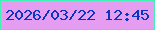 文字の大きさ：5、枠の色：41f0b6、背景の色：e59df2、文字の色：0a35c3 無料ブログパーツのブログ時計