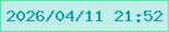 文字の大きさ：2、枠の色：41f3a2、背景の色：c0eee9、文字の色：08a1ab 無料ブログパーツのブログ時計