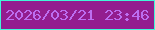 文字の大きさ：5、枠の色：41f7d8、背景の色：931d8f、文字の色：bc6ef0 無料ブログパーツのブログ時計
