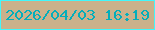 文字の大きさ：5、枠の色：41f7fc、背景の色：cbb18b、文字の色：03aebb 無料ブログパーツのブログ時計