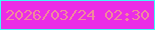 文字の大きさ：1、枠の色：41f8f7、背景の色：eb2de6、文字の色：f1899c 無料ブログパーツのブログ時計