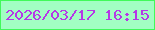 文字の大きさ：3、枠の色：41f95a、背景の色：a2fec3、文字の色：b637e7 無料ブログパーツのブログ時計