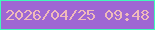 文字の大きさ：3、枠の色：41f9ba、背景の色：9f67d3、文字の色：efbaba 無料ブログパーツのブログ時計