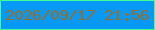 文字の大きさ：4、枠の色：41fe97、背景の色：0799f6、文字の色：986e26 無料ブログパーツのブログ時計