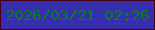 文字の大きさ：1、枠の色：420010、背景の色：362ead、文字の色：0b7c1e 無料ブログパーツのブログ時計