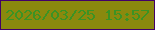 文字の大きさ：3、枠の色：420069、背景の色：8a890e、文字の色：3b9324 無料ブログパーツのブログ時計