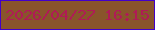 文字の大きさ：3、枠の色：4200c9、背景の色：89542b、文字の色：af1b56 無料ブログパーツのブログ時計