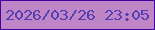 文字の大きさ：5、枠の色：4201a1、背景の色：bf85c7、文字の色：533fb2 無料ブログパーツのブログ時計