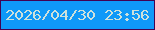 文字の大きさ：4、枠の色：420251、背景の色：0f99f8、文字の色：cde1dc 無料ブログパーツのブログ時計