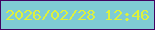 文字の大きさ：4、枠の色：420361、背景の色：7fccd4、文字の色：ddf13d 無料ブログパーツのブログ時計