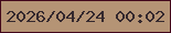 文字の大きさ：1、枠の色：42071a、背景の色：b59475、文字の色：35292e 無料ブログパーツのブログ時計