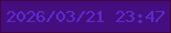 文字の大きさ：3、枠の色：420741、背景の色：450e7f、文字の色：602ad2 無料ブログパーツのブログ時計