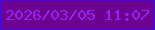 文字の大きさ：2、枠の色：4209e4、背景の色：6b0290、文字の色：9e20f0 無料ブログパーツのブログ時計