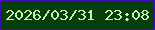 文字の大きさ：5、枠の色：420cb7、背景の色：073e0e、文字の色：c8f2a4 無料ブログパーツのブログ時計