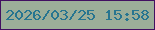 文字の大きさ：5、枠の色：420f61、背景の色：9cae99、文字の色：277590 無料ブログパーツのブログ時計