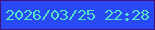 文字の大きさ：4、枠の色：420f74、背景の色：2949f4、文字の色：52e0c6 無料ブログパーツのブログ時計
