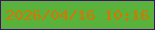 文字の大きさ：1、枠の色：42106b、背景の色：58b23c、文字の色：d57600 無料ブログパーツのブログ時計