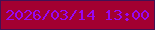 文字の大きさ：4、枠の色：421153、背景の色：a30031、文字の色：9907f1 無料ブログパーツのブログ時計