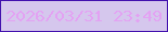 文字の大きさ：3、枠の色：4211ae、背景の色：d5c7ed、文字の色：e3a2f3 無料ブログパーツのブログ時計