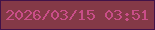 文字の大きさ：1、枠の色：421248、背景の色：843947、文字の色：c94e88 無料ブログパーツのブログ時計