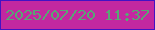 文字の大きさ：1、枠の色：4212c4、背景の色：c228a0、文字の色：57a774 無料ブログパーツのブログ時計