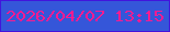 文字の大きさ：1、枠の色：4214dc、背景の色：3556d9、文字の色：f81b91 無料ブログパーツのブログ時計