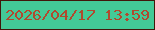 文字の大きさ：5、枠の色：42170a、背景の色：43ca97、文字の色：b1492f 無料ブログパーツのブログ時計
