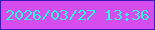 文字の大きさ：5、枠の色：4218bb、背景の色：d54eed、文字の色：2ef2e2 無料ブログパーツのブログ時計