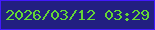 文字の大きさ：3、枠の色：421afc、背景の色：221f81、文字の色：63d636 無料ブログパーツのブログ時計
