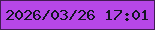 文字の大きさ：1、枠の色：421c54、背景の色：b647e8、文字の色：131522 無料ブログパーツのブログ時計