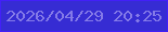 文字の大きさ：3、枠の色：4220f8、背景の色：362cd3、文字の色：847ae8 無料ブログパーツのブログ時計