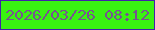 文字の大きさ：4、枠の色：4221aa、背景の色：39f211、文字の色：775390 無料ブログパーツのブログ時計