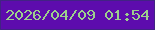 文字の大きさ：2、枠の色：422384、背景の色：5d0cad、文字の色：9dcf8d 無料ブログパーツのブログ時計