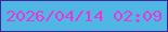 文字の大きさ：4、枠の色：42249d、背景の色：4fb7e4、文字の色：e538d4 無料ブログパーツのブログ時計