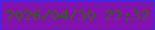 文字の大きさ：4、枠の色：4226e7、背景の色：8211ad、文字の色：336111 無料ブログパーツのブログ時計