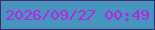 文字の大きさ：1、枠の色：422772、背景の色：4794bf、文字の色：bc22e6 無料ブログパーツのブログ時計