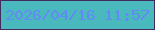 文字の大きさ：4、枠の色：422b60、背景の色：49b9be、文字の色：628af7 無料ブログパーツのブログ時計