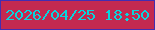 文字の大きさ：5、枠の色：422db1、背景の色：c32950、文字の色：06d6de 無料ブログパーツのブログ時計
