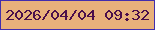 文字の大きさ：1、枠の色：422ead、背景の色：e8b17b、文字の色：4b0f4b 無料ブログパーツのブログ時計