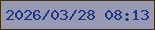 文字の大きさ：1、枠の色：422f0c、背景の色：9899b2、文字の色：1d3680 無料ブログパーツのブログ時計