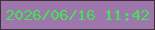 文字の大きさ：5、枠の色：423039、背景の色：9d77ab、文字の色：46e256 無料ブログパーツのブログ時計