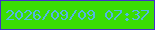 文字の大きさ：4、枠の色：4231c9、背景の色：3add04、文字の色：52b6e4 無料ブログパーツのブログ時計