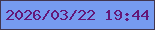 文字の大きさ：2、枠の色：42364e、背景の色：769bf0、文字の色：641778 無料ブログパーツのブログ時計
