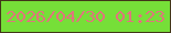文字の大きさ：5、枠の色：423719、背景の色：76df38、文字の色：e0757c 無料ブログパーツのブログ時計