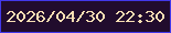 文字の大きさ：1、枠の色：4238e9、背景の色：210c2d、文字の色：f9dfb4 無料ブログパーツのブログ時計