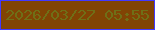 文字の大きさ：2、枠の色：4239ff、背景の色：814404、文字の色：6f6f17 無料ブログパーツのブログ時計