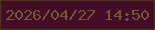 文字の大きさ：1、枠の色：423c11、背景の色：440c26、文字の色：715736 無料ブログパーツのブログ時計
