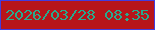 文字の大きさ：2、枠の色：423dde、背景の色：b7151a、文字の色：28aa8e 無料ブログパーツのブログ時計