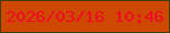 文字の大きさ：3、枠の色：423e08、背景の色：cf4802、文字の色：ed0c21 無料ブログパーツのブログ時計